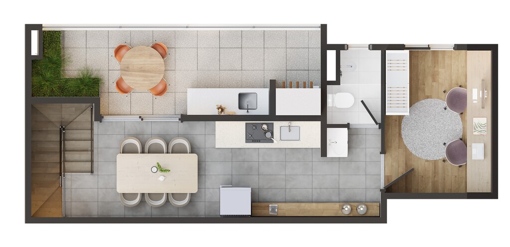 Planta 04 - 2 dorm 82,84m - cobertura duplex - superior