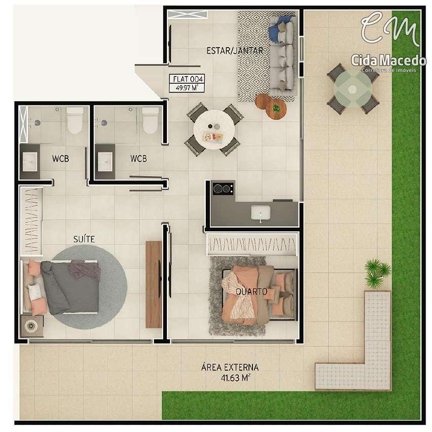 Planta 11 - 2 dorm 91,6m - garden