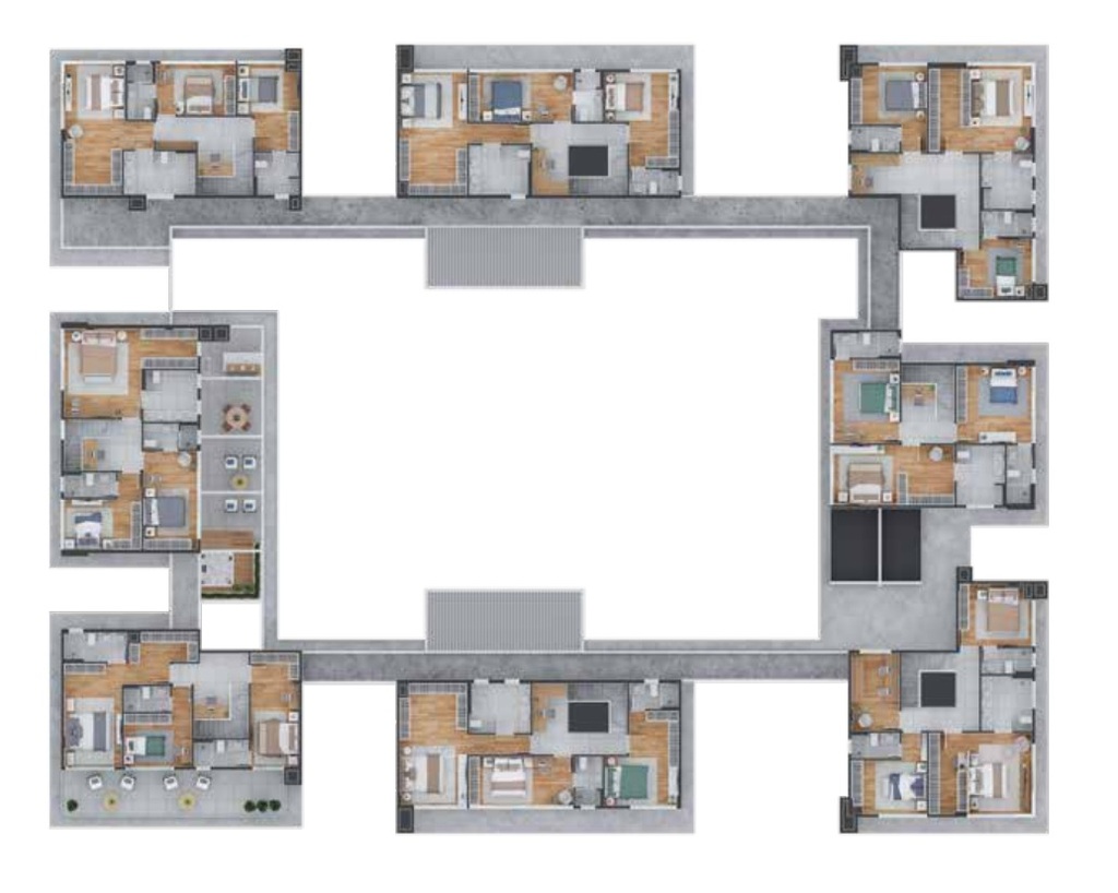 Pavimento cobertura duplex - superior