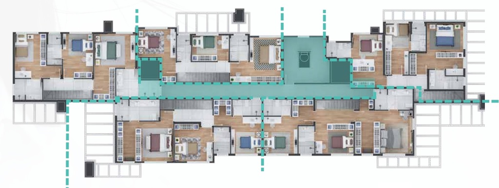 Pavimento cobertura duplex - superior