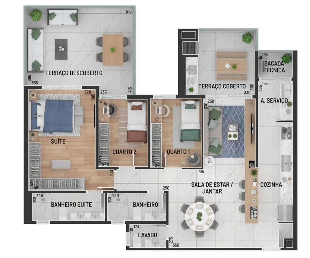 Planta 10 - 3 dorm 109 04m