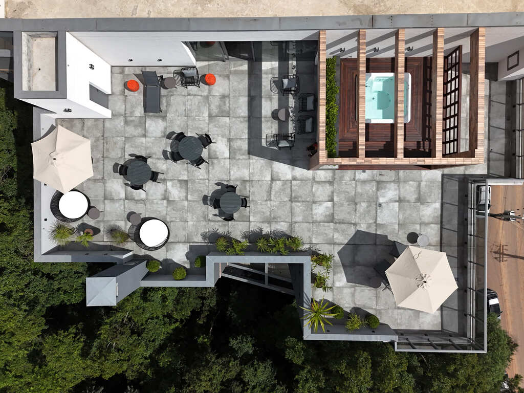 rea comum externa com jacuzzi