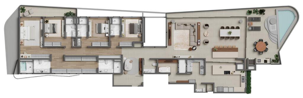 Planta 01 - 4 dorm 389,56m