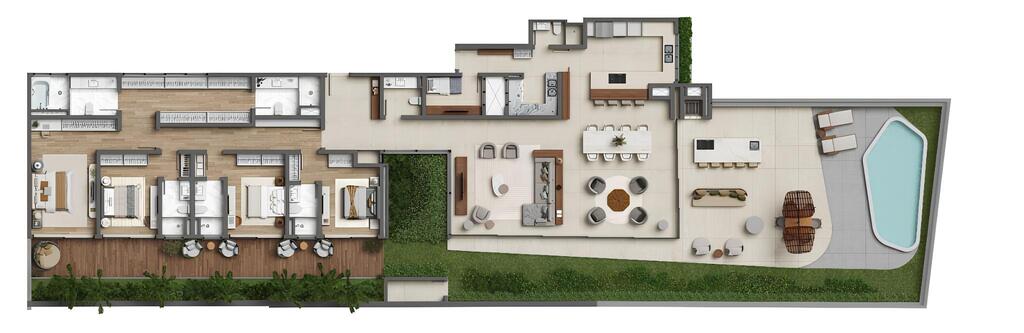 Planta 02 - 4 dorm 590,65m - garden