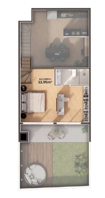 Planta 05 - 1 dorm 145,01m - duplex - superior