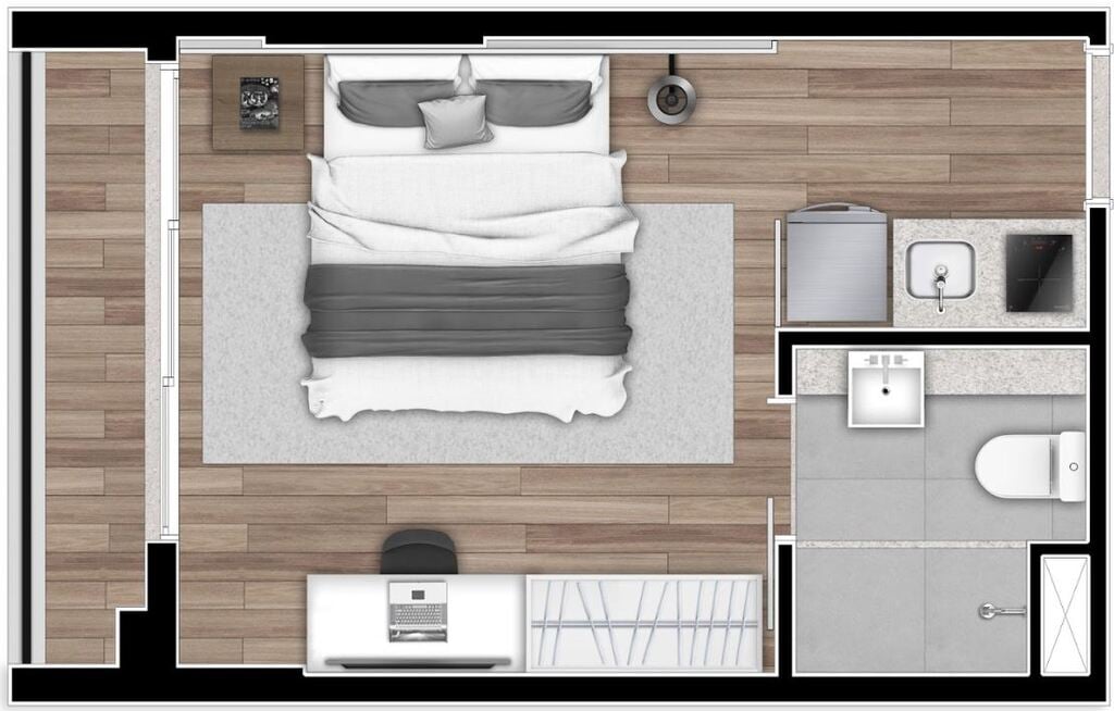 Planta 01 - 21m - studio