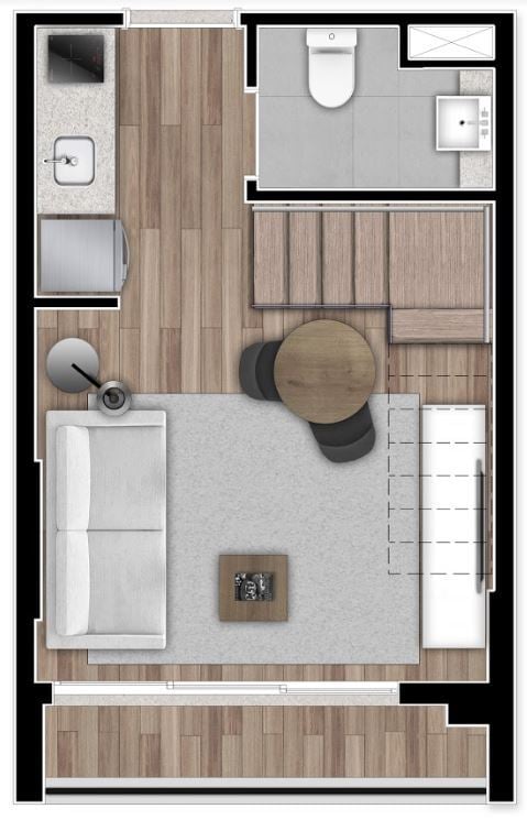 Planta 04 - 44m - duplex inferior