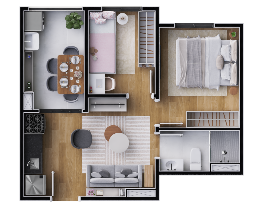 Planta 01 -  2 dorms 35,92m - final 9 e 10