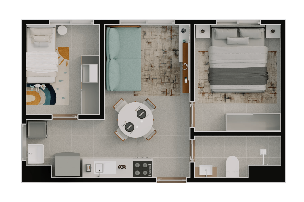 Planta 01- 2 dorm 32,53m