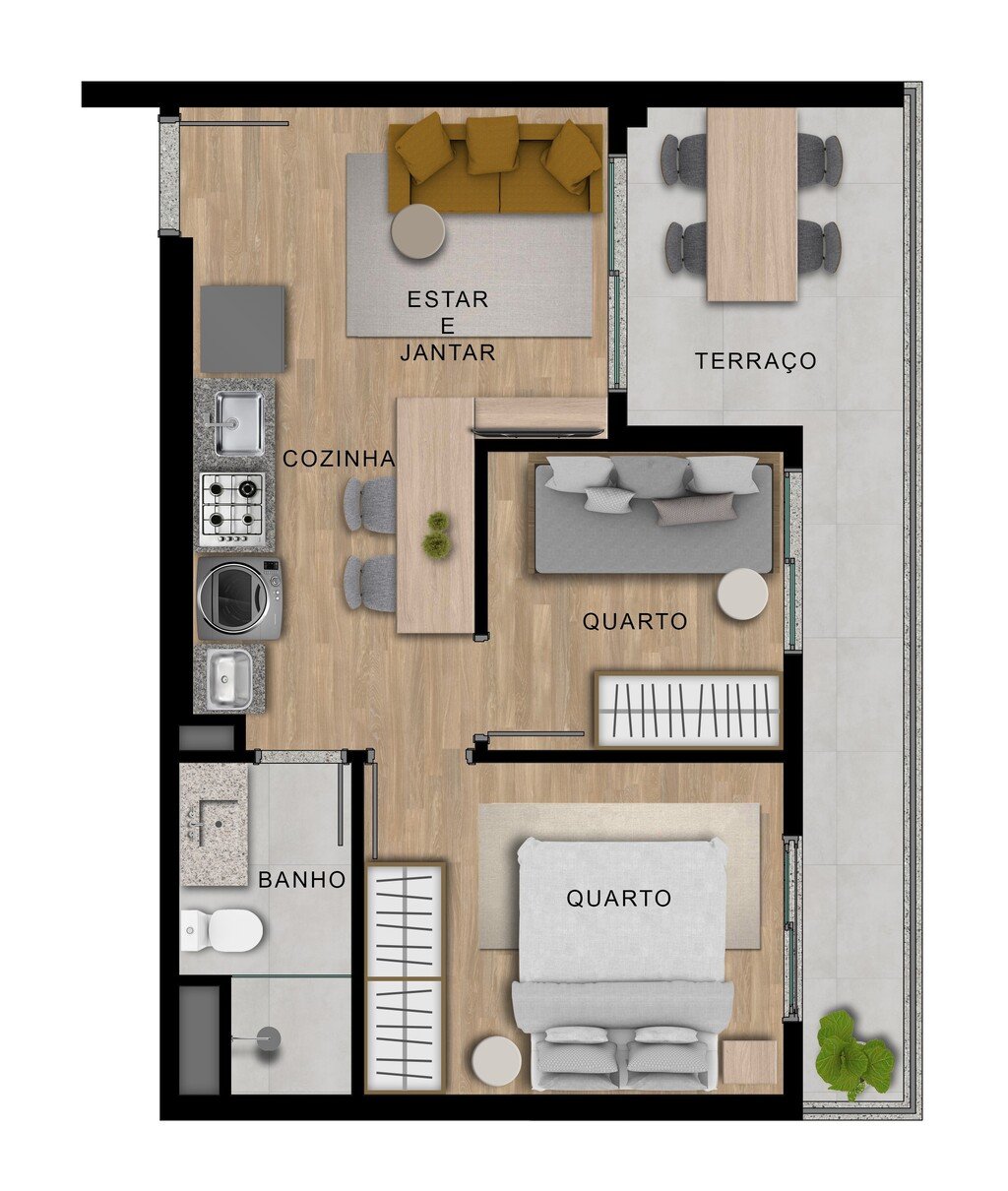 Planta 10 - 2 dorm 43m
