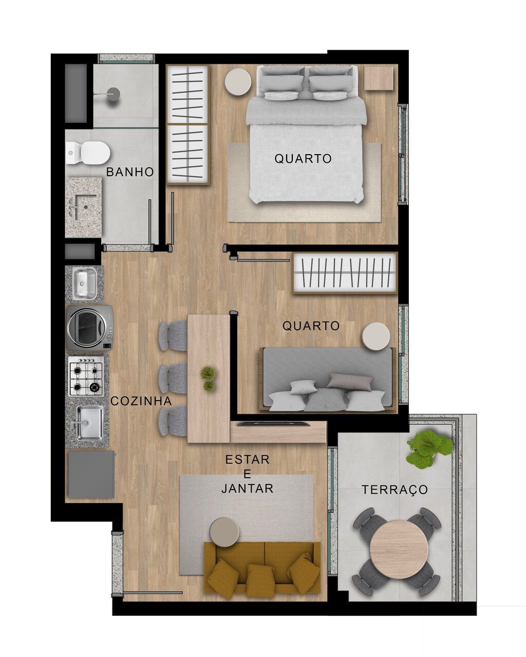 Planta 09 - 2 dorm 41m