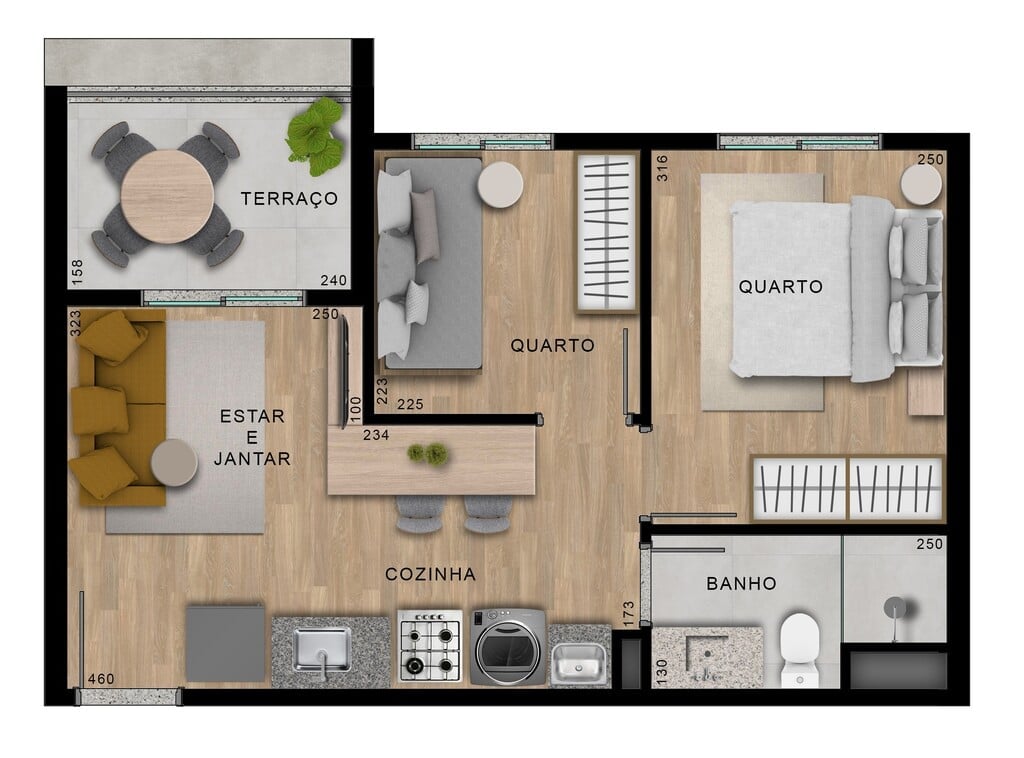 Planta 10 - 2 dorm 38,10m