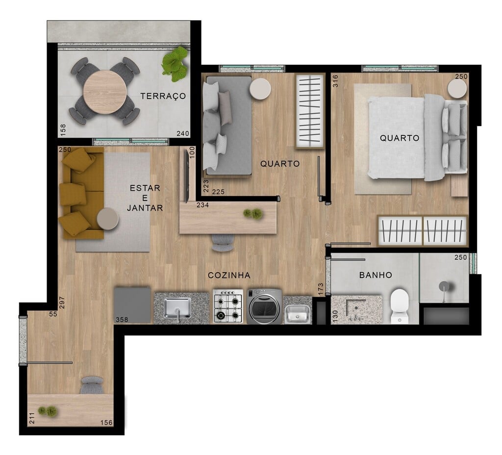 Planta 12 - 2 dorm 41,09m