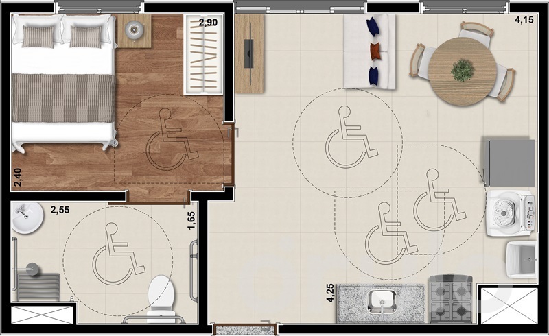 Planta 03 - 1 dorm 26 199m