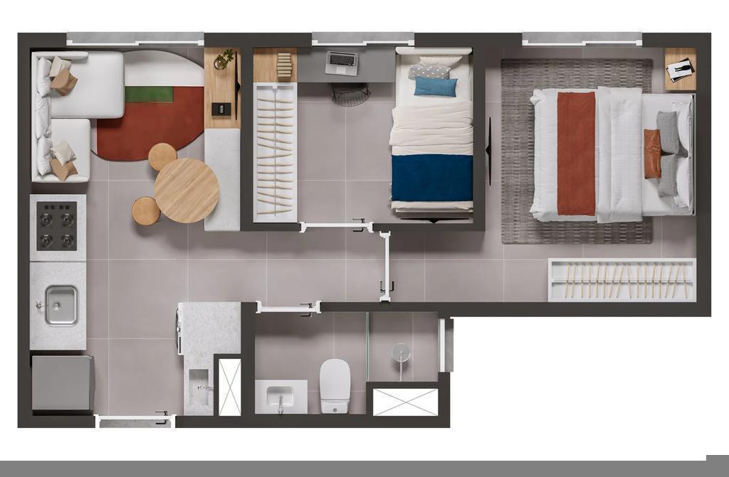 Planta 02 - 2 dorm 32,29m