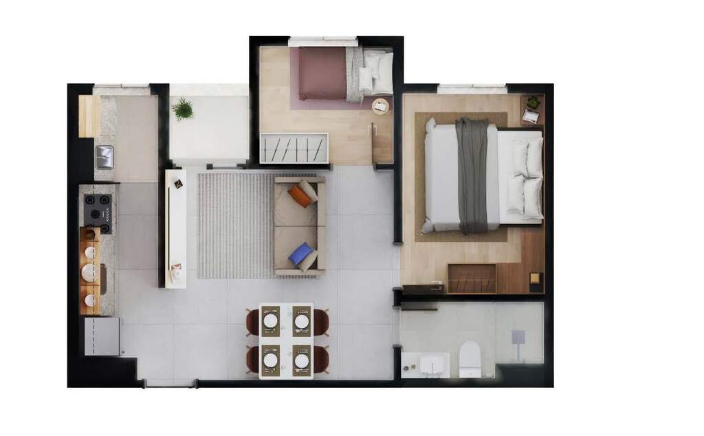 Planta 02 - 2 dorm 40m