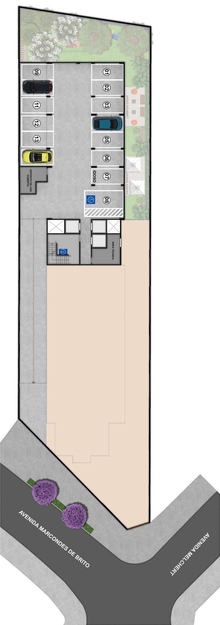 Pavimento garagem