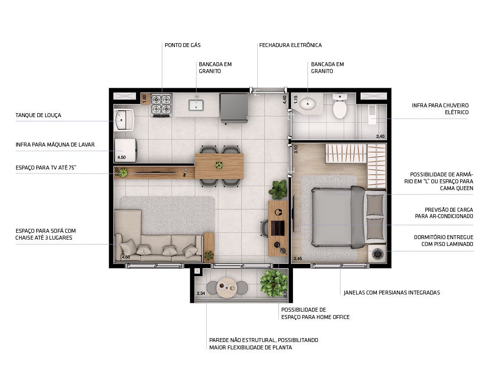 Planta 03 - 2 dorm