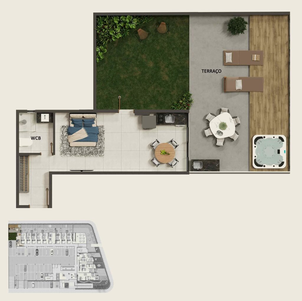 Planta 05 - 1 dorm 41,05m