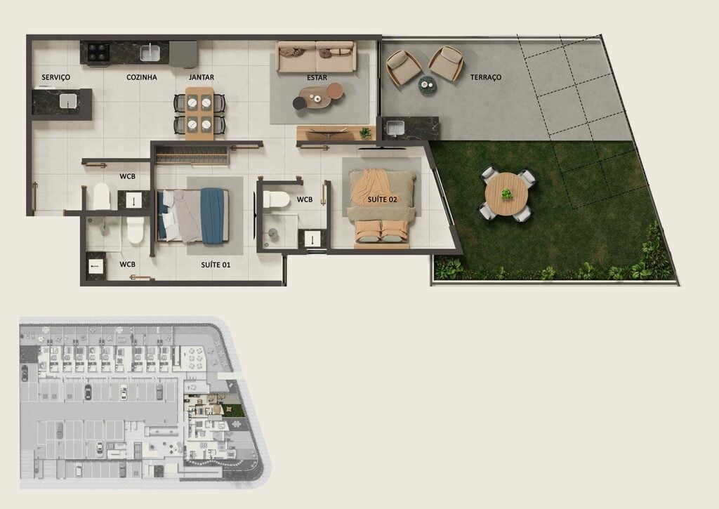 Planta 13 - 2 dorm 90,46m