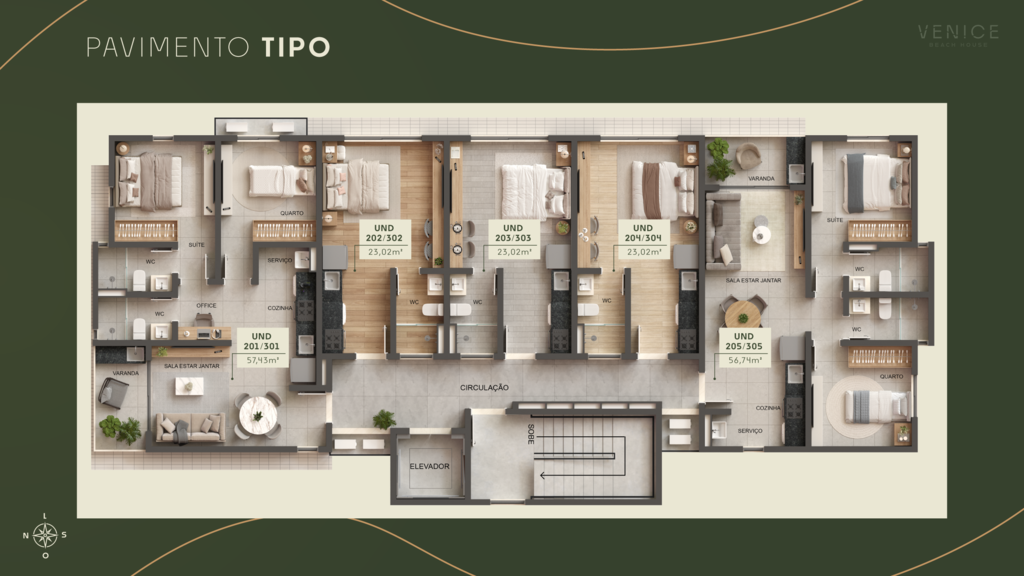 Pavimento Tipo (2 e 3)