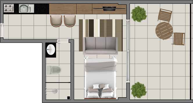 Planta 05 - 1 dorm 38m - studio