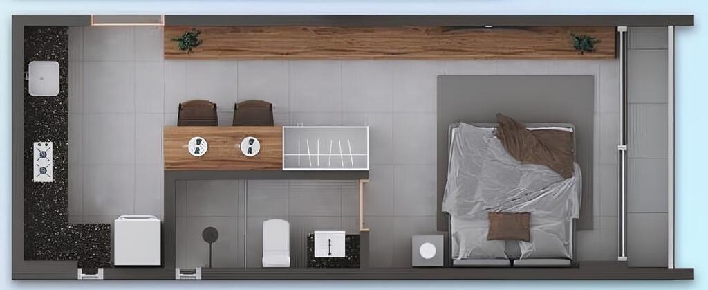 Planta 08 - 1 dorm 33,40m - studio