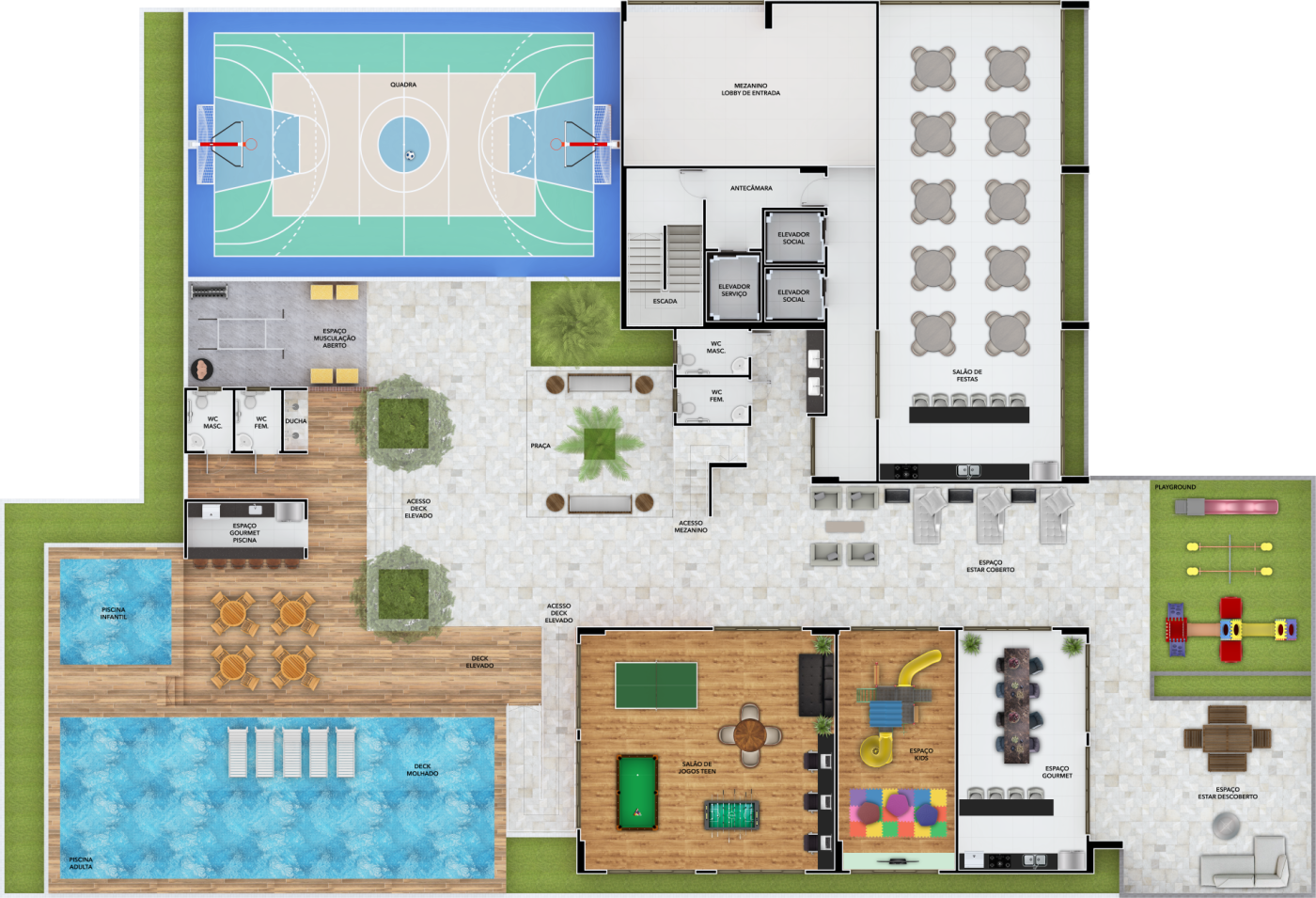 Planta rea Lazer