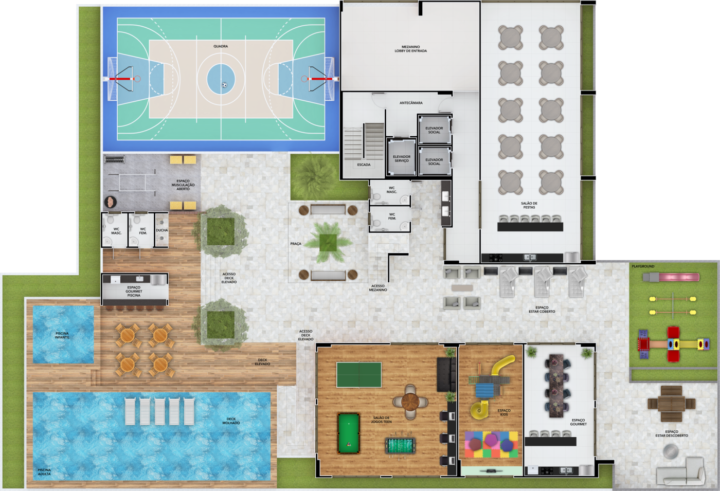 Planta rea Lazer