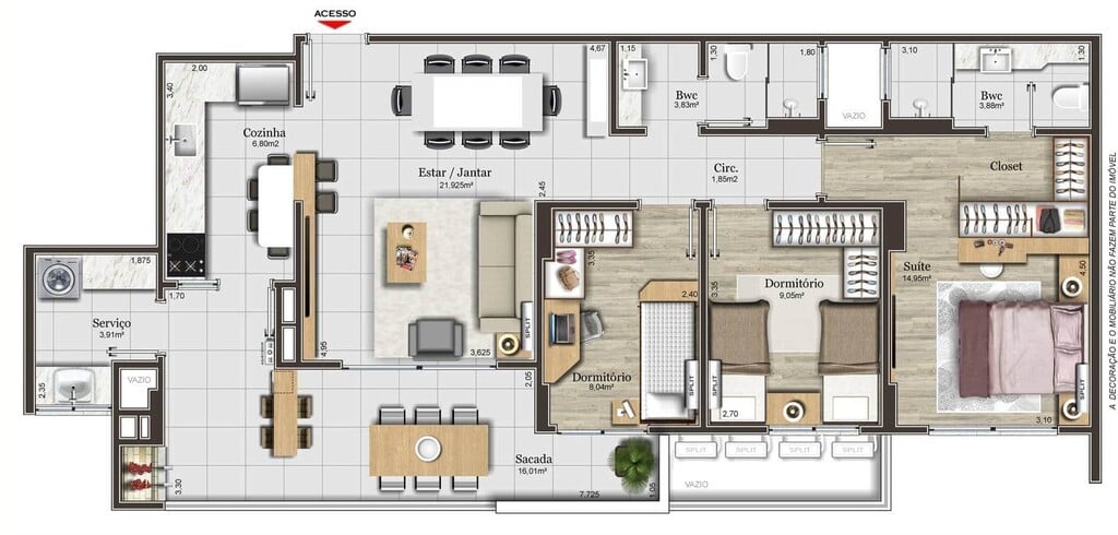 Planta 03 - 3 dorm 104 63m