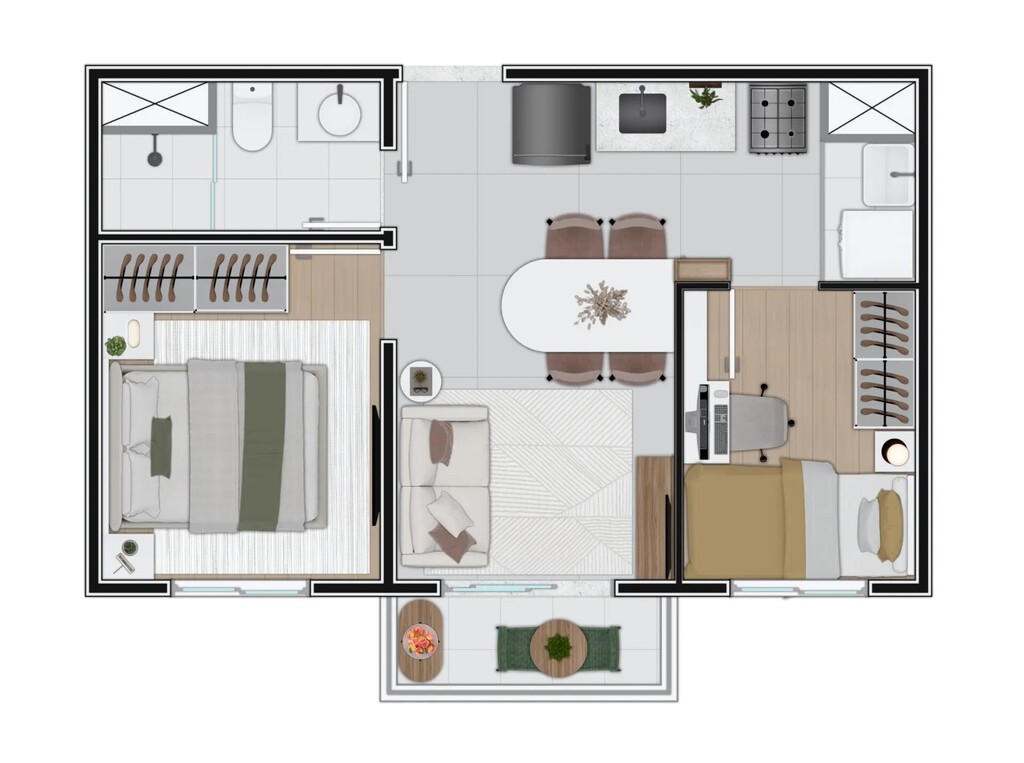 Planta 03 - 2 dorm 35m - opo 2