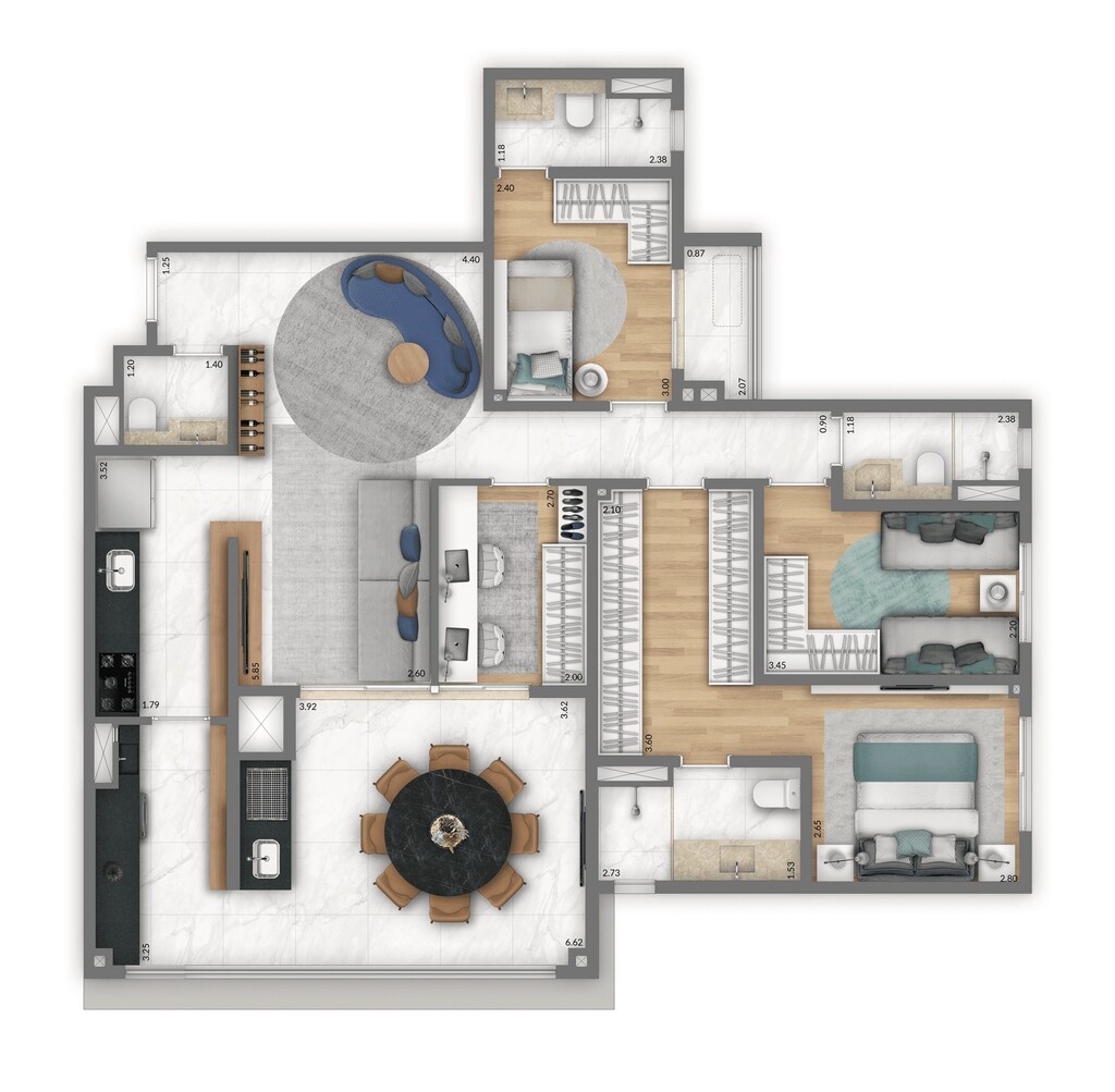 Planta 05 - 4 dorm 115m - opo