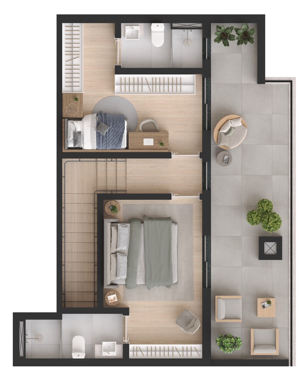 Planta 12 - 3 dorm 142,93m - duplex - superior