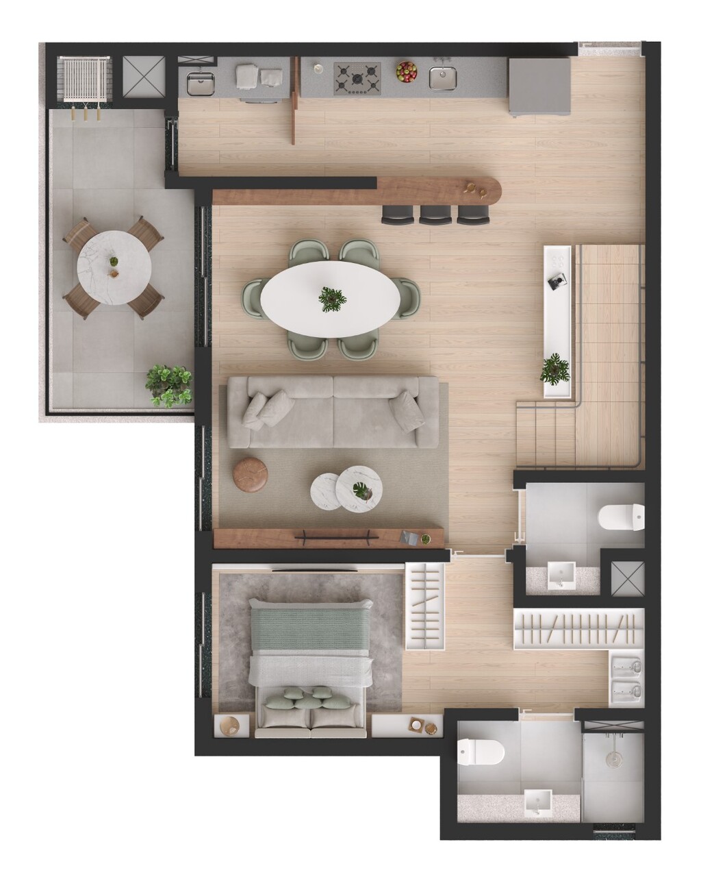 Planta 07 - 3 dorm 140,21m - duplex - inferior