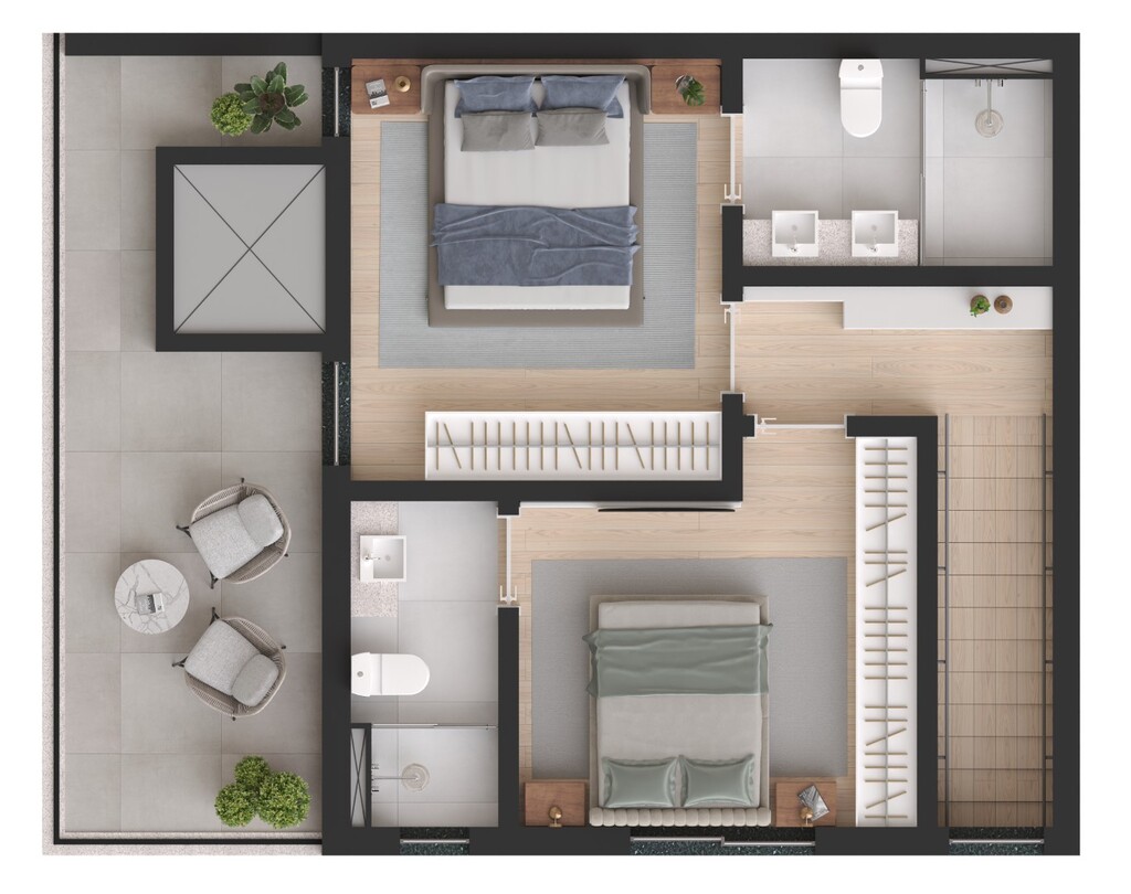 Planta 08 - 3 dorm 140,21m - duplex - superior