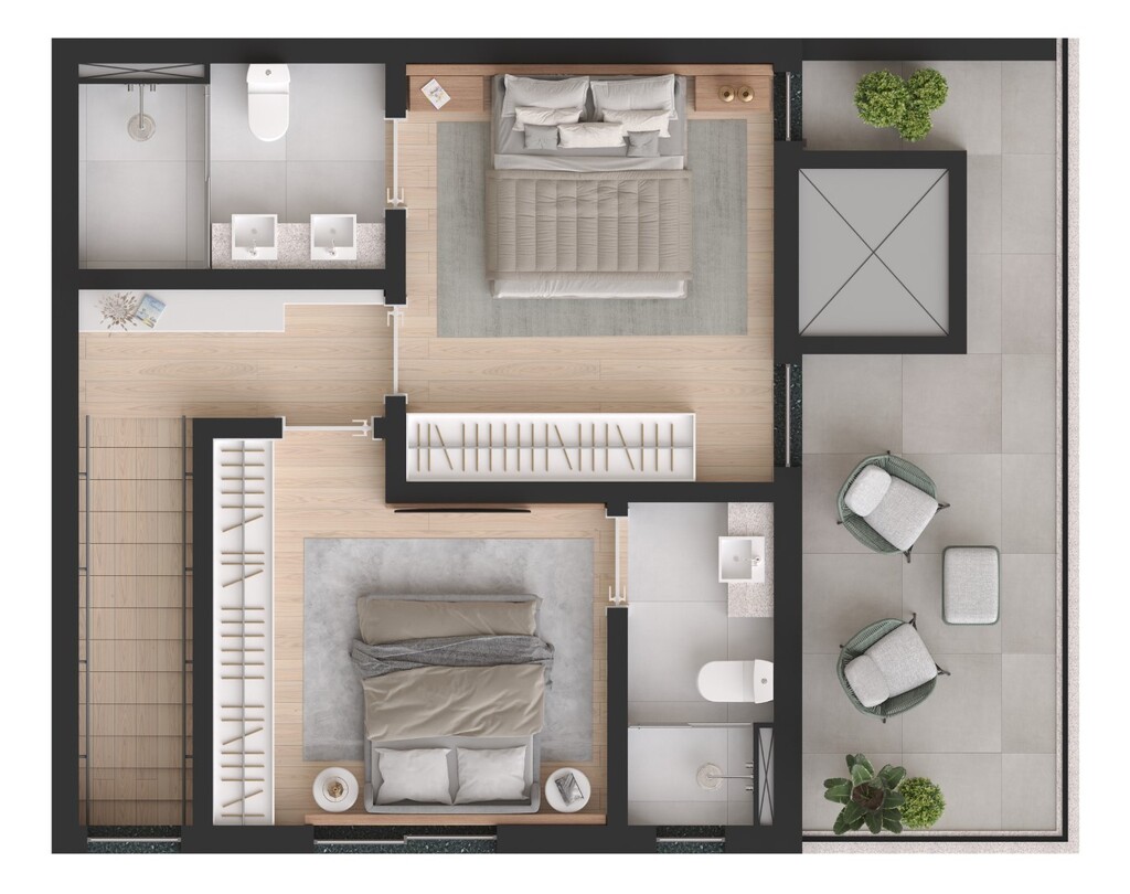 Planta 10 - 3 dorm 140,21m - duplex - superior