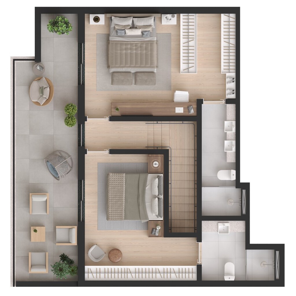 Planta 16 - 3 dorm 157,52m - duplex - superior