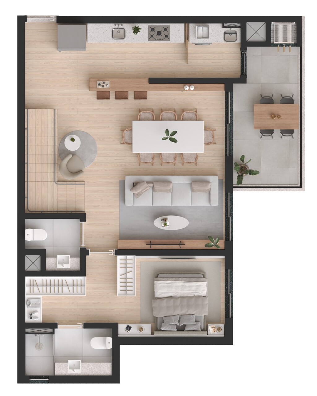 Planta 09 - 3 dorm 140,21m - duplex - inferior