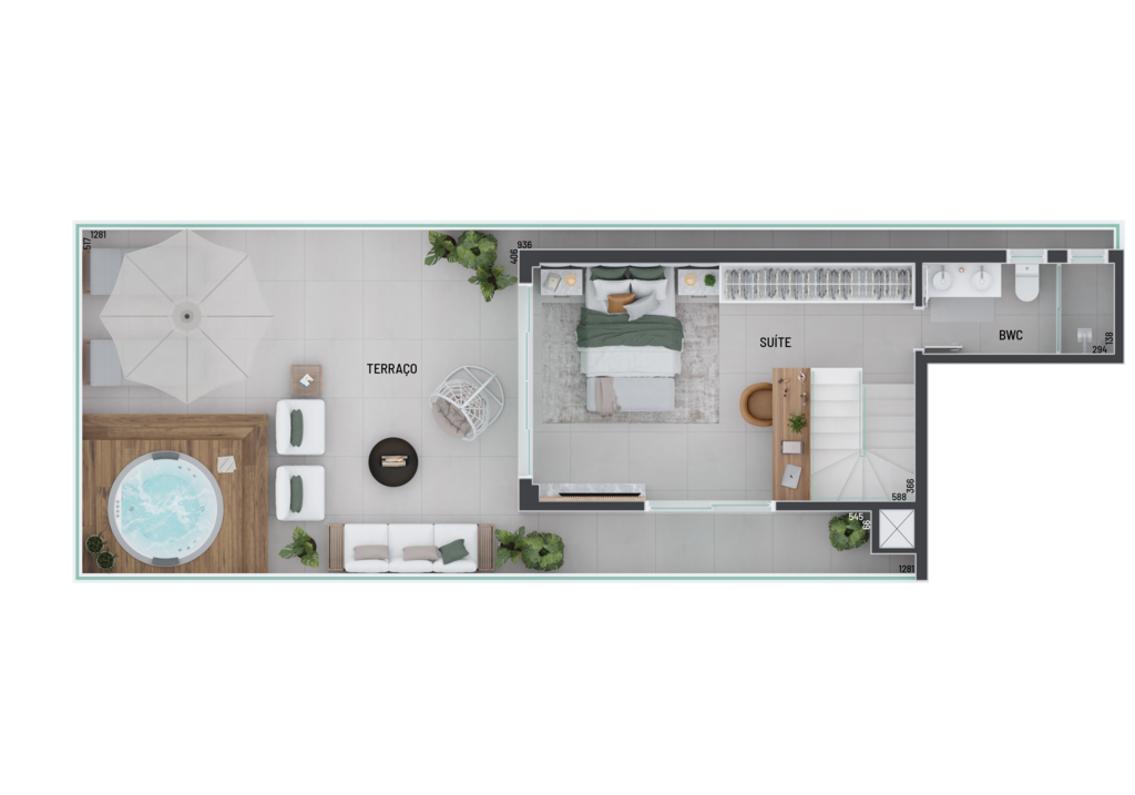 Planta 05 - 3 dorm 147,63m - cobertura duplex - superior