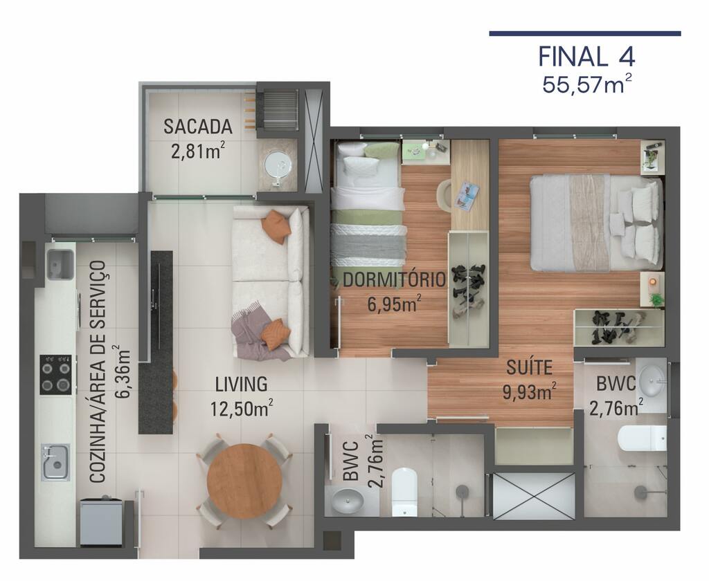 Apto Final 04 | Planta 55,57m 
