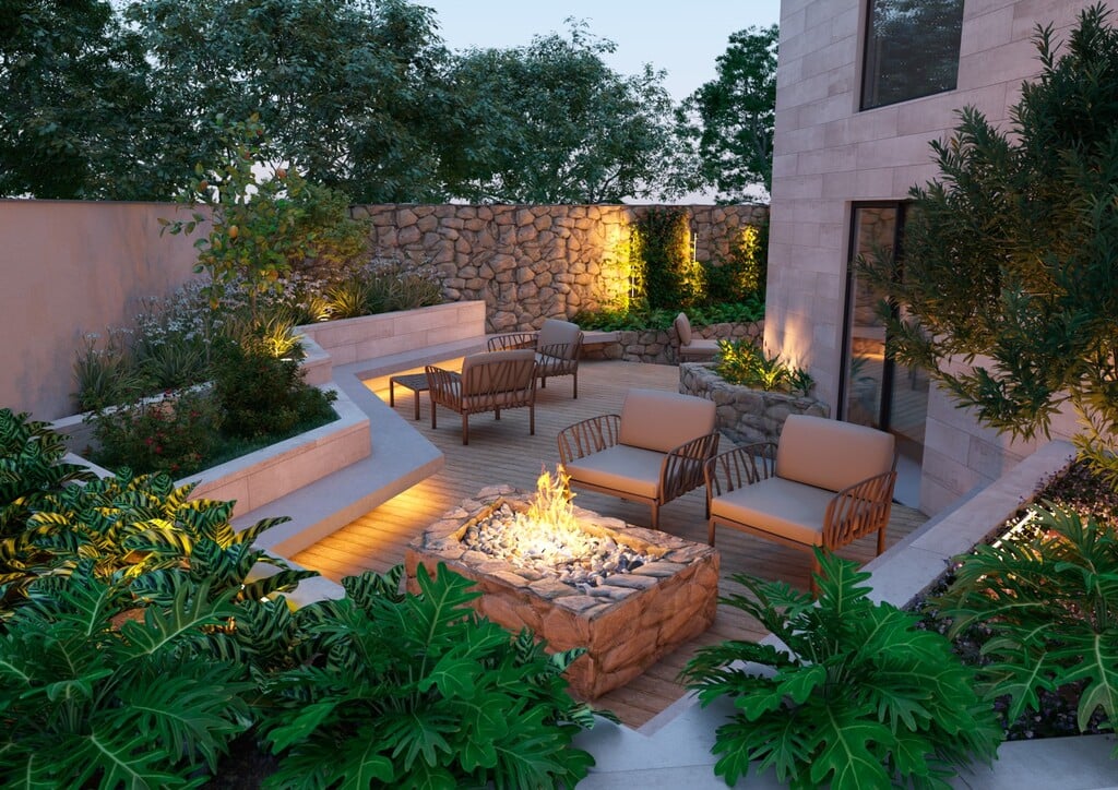 rea de Vivencia + Fireplace  