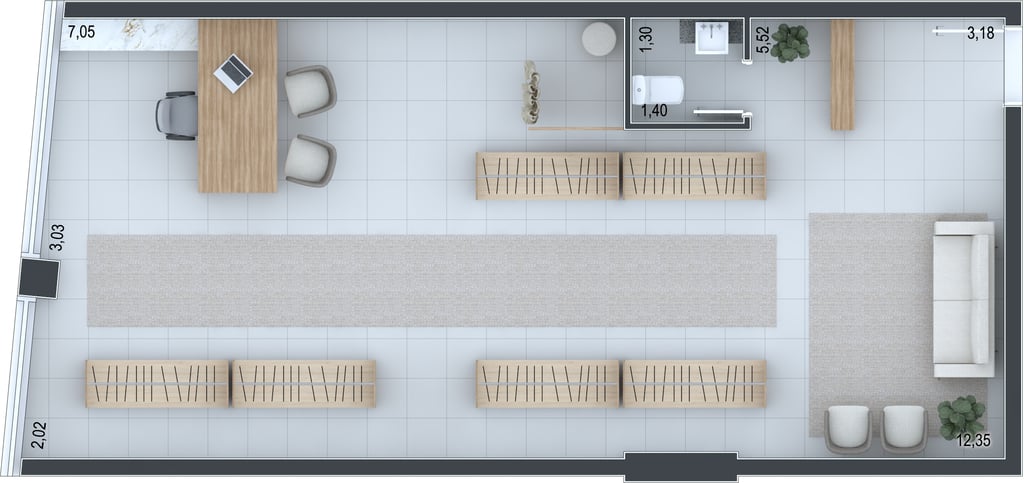 Planta 12 - 72,28m - sala