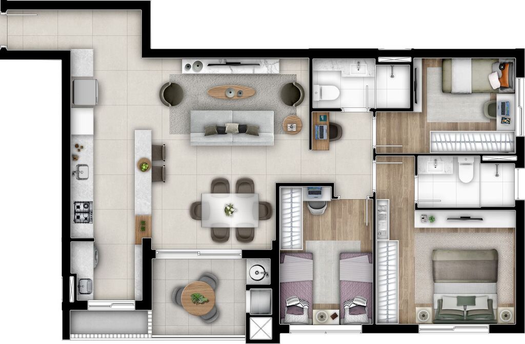 Planta 10 - 3 dorm 91,25m