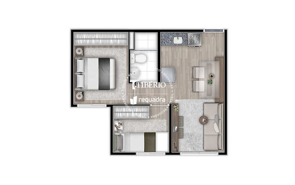 Planta 04 - 2 dorm 34 47m