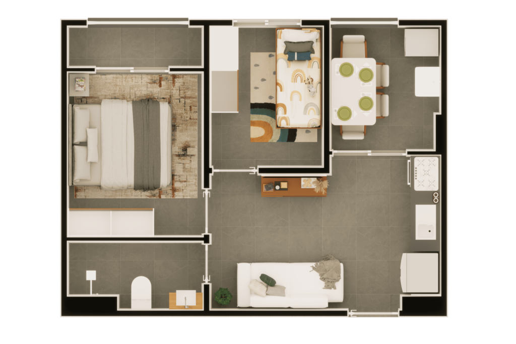 Planta 03 - 2 dorm 36,01m