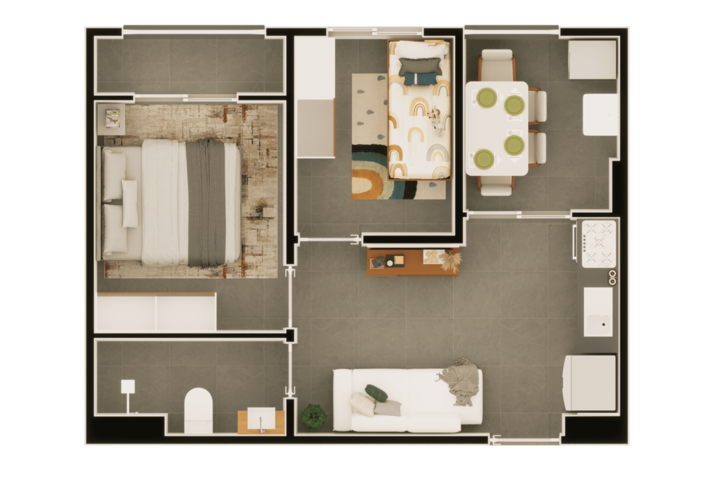 Planta 03 - 2 dorm 36,01m