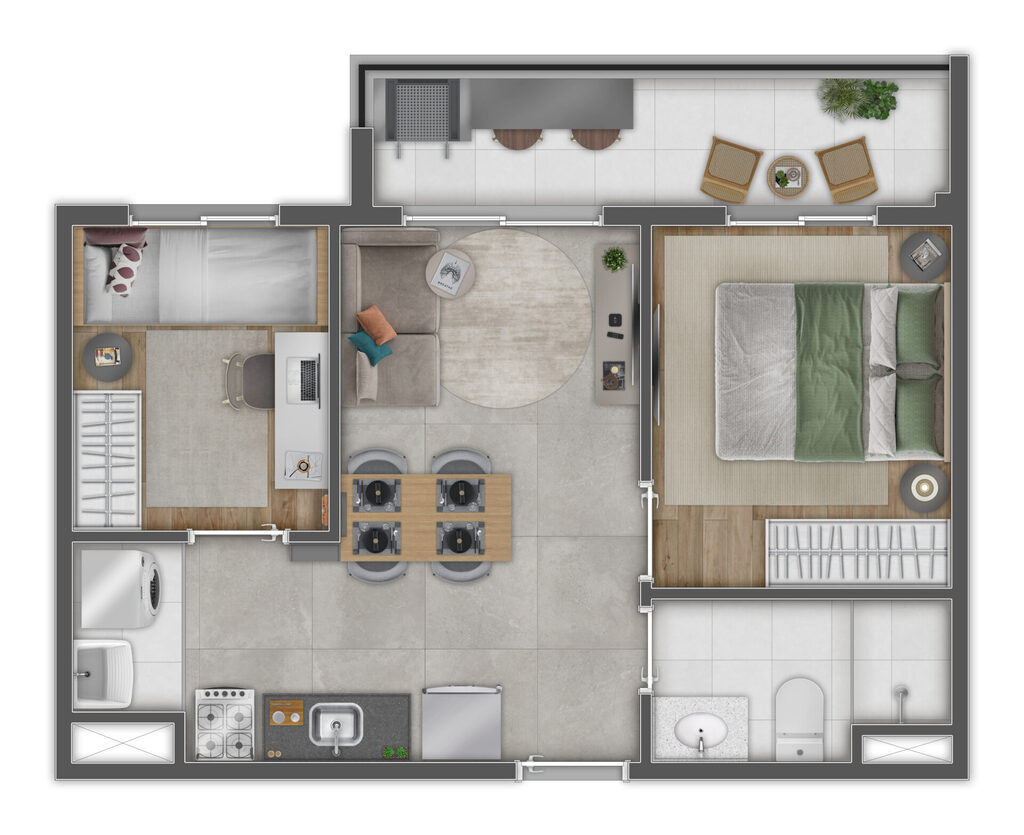 Planta 03 - 2 dorm 38,94m - opo 2