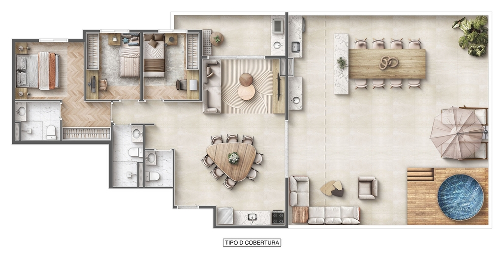 Planta 05 - 3 dorm 156,62m - penthouse