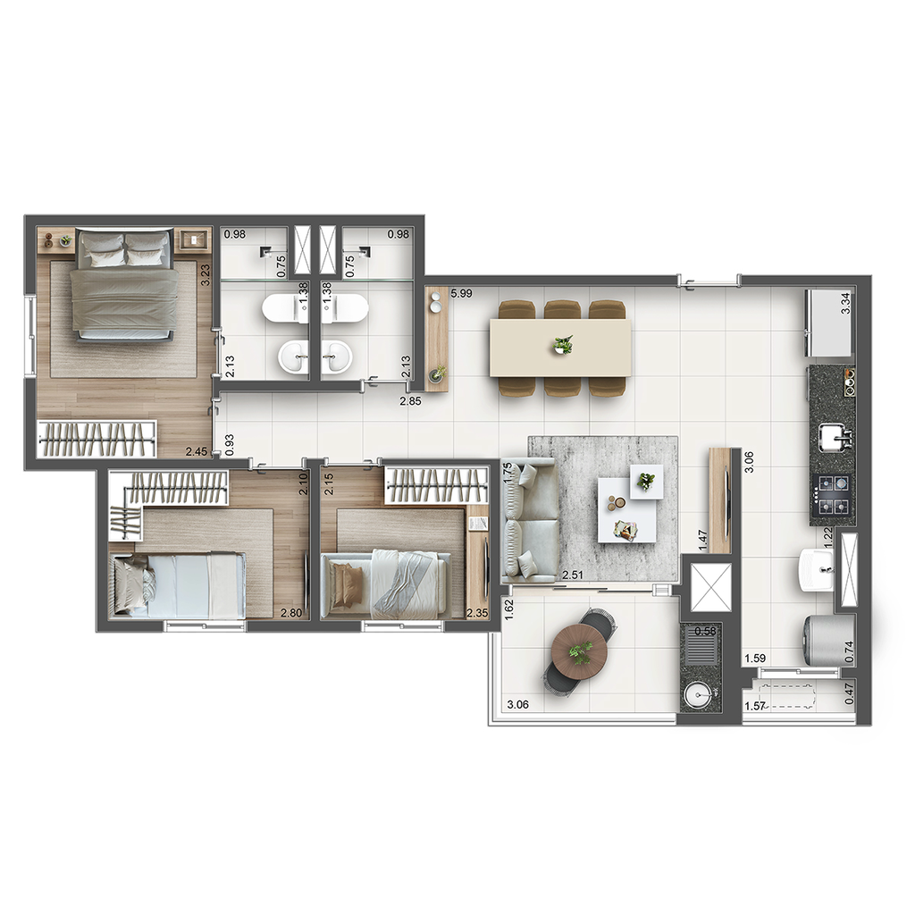 PLANTA 3 D