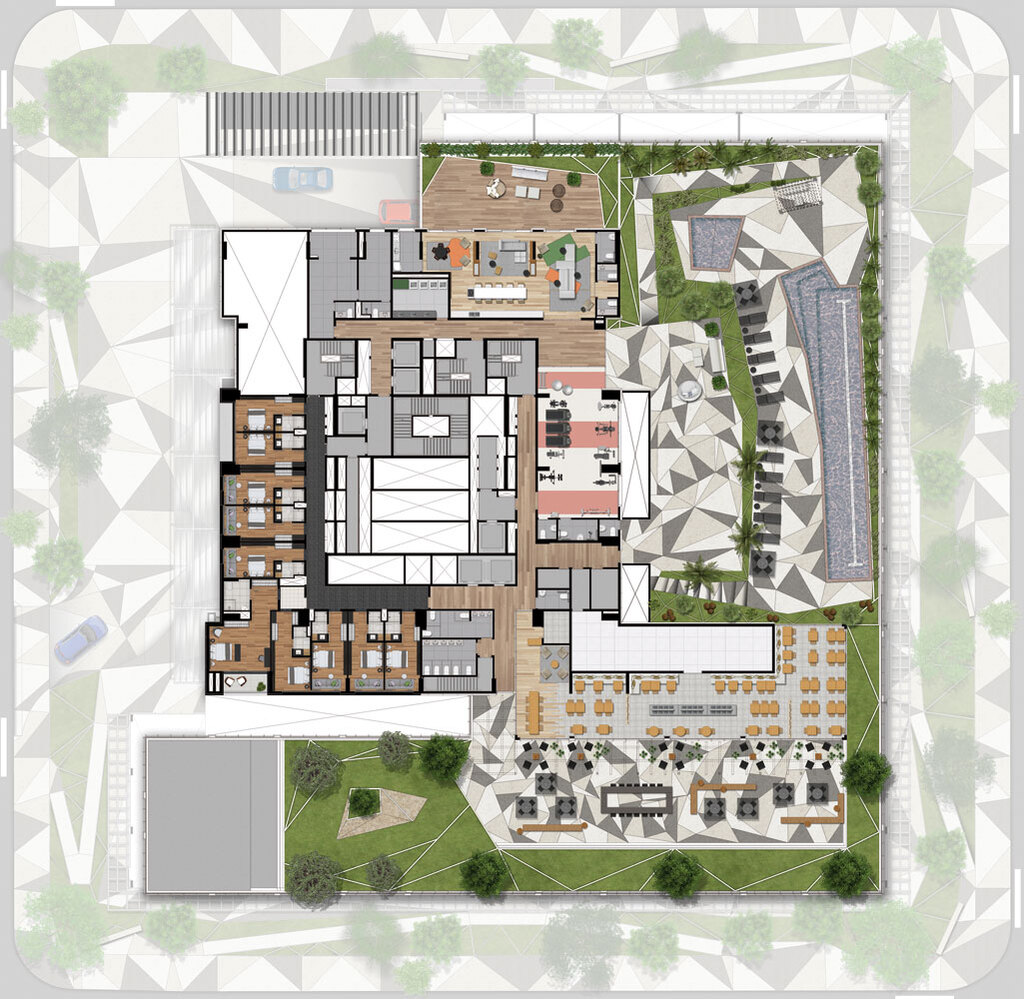 Pavimento lazer residencial